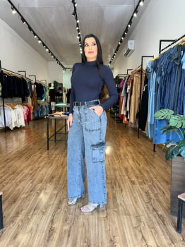 Calça Cargo Marmorizada