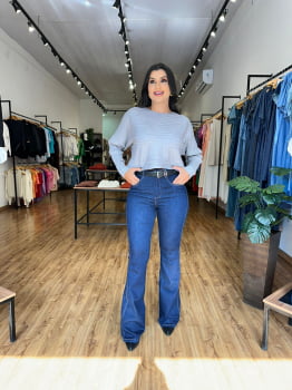 Calça Jeans Flare Escura