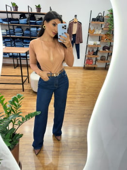 Calça Jeans Valentin Wide leg Escura