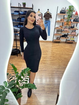 VESTIDO CANELADO
