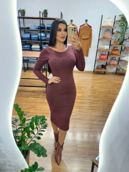 VESTIDO CANELADO